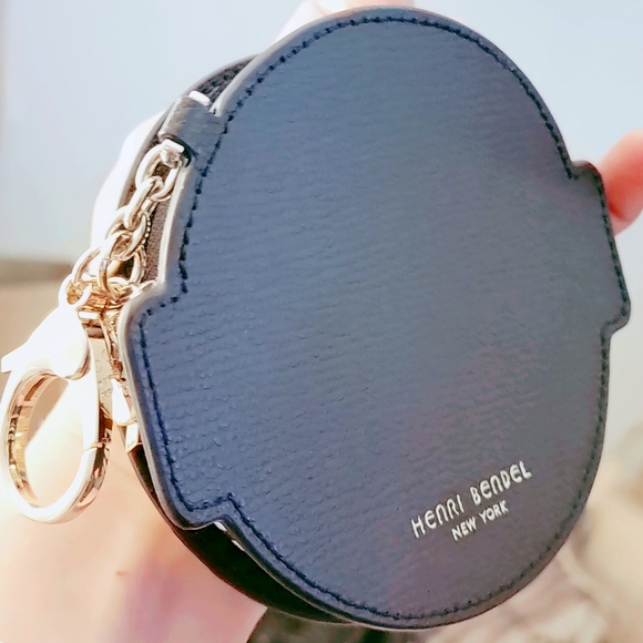 🤖HENRI BENDEL ROBOT GOLD GLITTER CENTENNIAL STRIPE BAG CHARM COIN PURSE♡♡NEW◇◇ - Picture 2 of 10